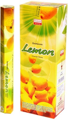 Bansiwal Lemon Darshan Fragrance 6 pkt of 20 Sticks Each (Contains 120 Incense Sticks/Natural Agarbatti) Lemon(20, Set of 6)