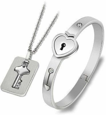 ruby collection Alloy Silver Jewellery Set(Pack of 1)