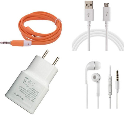 Datalact Wall Charger Accessory Combo for Samsung Galaxy On8, Z2, On7, On Nxt, J7, On7 Pro, S7 Edge, J7 Prime, J5 Prime, J5 2016, J2 2016, J7 2016, A9 Pro, On5 Pro, A8, J3 Pro, J2 Pro, Grand 2, Z3, A5 2016, A7 (2016), J3 2016, On5, J5, Note 4, On Nxt, J2 Ace, Z2, J1 Ace, A3 2016, S5, Note 3, Z1, J1