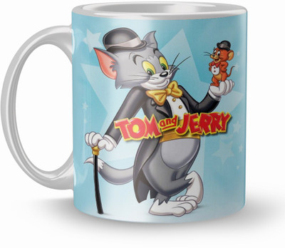 GiftByStyle Printed Cup Gift For Girlfriend Tom And Jerry Best Gift for Kids,Brother,Gift for Girlfriend,Boyfriend,Husband,Wife Tea Cup with Ergonomic Handle Gift4You1672 Ceramic Coffee Mug(325 ml)