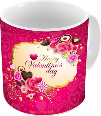 AMKK Valentine Gift Set For Girlfriend, Boyfriend, Husband and Wife A-154 Ceramic Coffee Mug(325 ml)