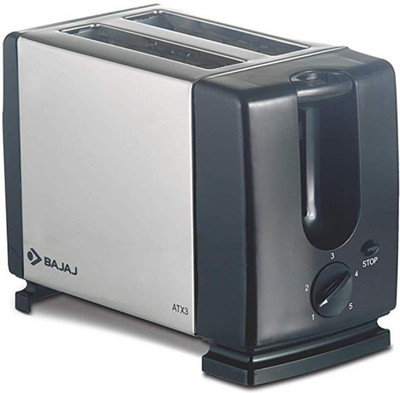 Bajaj ATX 3 750-Watt Auto Pop-up Toaster 750 W Pop Up Toaster(Black)