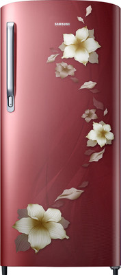 Samsung 192 L Direct Cool Single Door 2 Star (2020) Refrigerator(Star Flower Red, RR19T271BR2/NL)