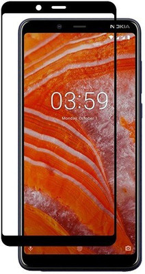 Bigil Edge To Edge Tempered Glass for Nokia 3.1 Plus(Pack of 1)