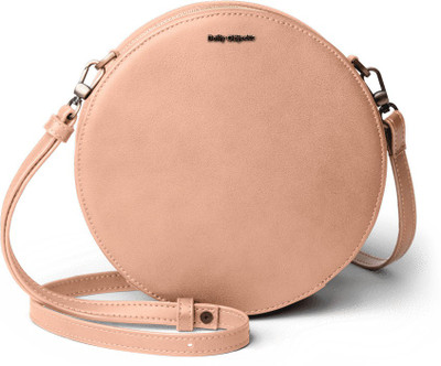 DailyObjects Beige Sling Bag Blush Vegan Leather - Orbis Crossbody Bag