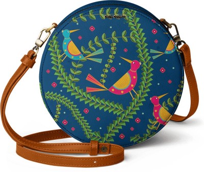 DailyObjects Multicolor Sling Bag Teal Birds - Orbis Crossbody Bag