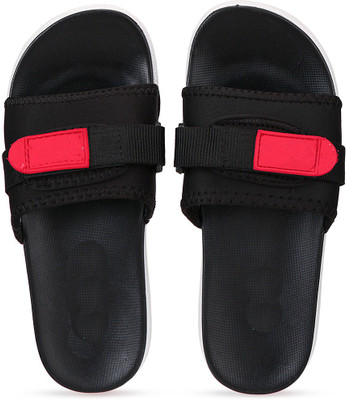 BERSACHE Men Slides(Black , 9)