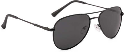 peter india Aviator Sunglasses(For Men, Black)