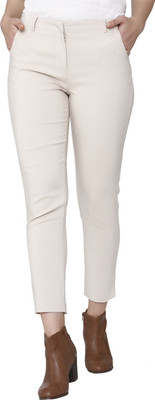 VERO MODA Slim Fit Women Beige Trousers