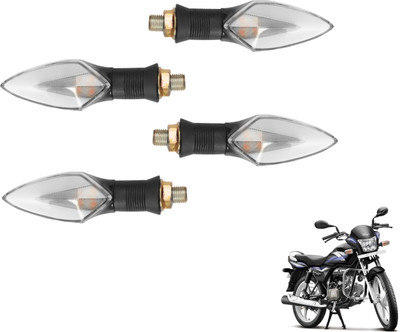 MOCKHE Front, Rear LED Indicator Light for Hero Splendor Pro(Yellow, Red)