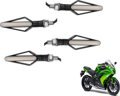 MOCKHE Front, Rear LED Indicator Light for Kawasaki Ninja(Yellow, Red)