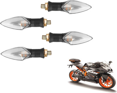 MOCKHE Front, Rear LED Indicator Light for KTM RC 200(Yellow, Red)