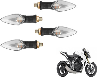 MOCKHE Front, Rear LED Indicator Light for Honda CB(Yellow, Red)