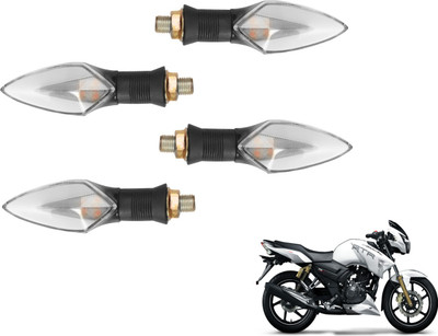 MOCKHE Front, Rear LED Indicator Light for TVS Apache RTR 180(Yellow, Red)