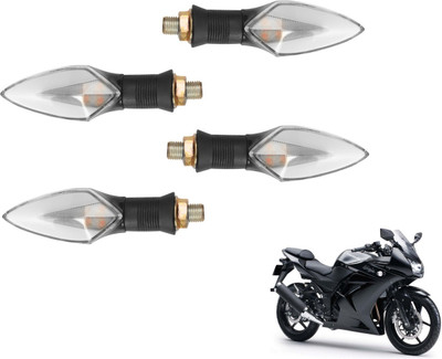 MOCKHE Front, Rear LED Indicator Light for Kawasaki Ninja 250(Yellow, Red)