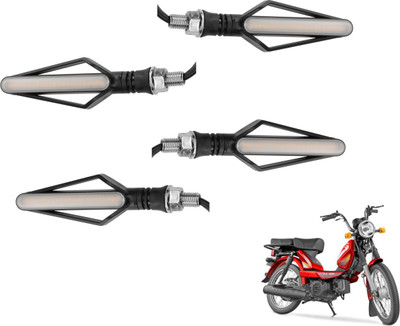 MOCKHE Front, Rear LED Indicator Light for TVS Super XL(Yellow, Red)