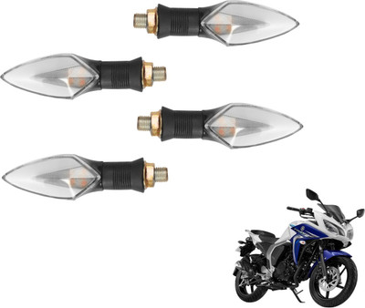 MOCKHE Front, Rear LED Indicator Light for Yamaha Fazzer Fi(Yellow, Red)