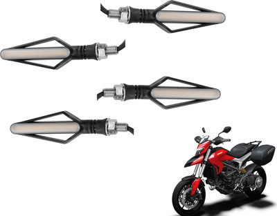 AUTYLE Front, Rear LED Indicator Light for Universal For Bike(Yellow, Red)