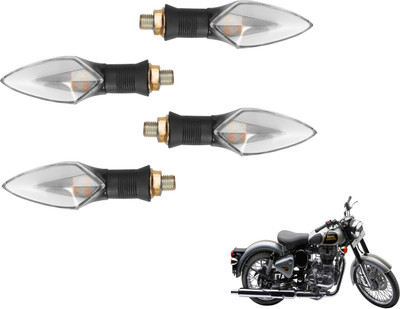 MOCKHE Front, Rear LED Indicator Light for Royal Enfield Classic 500(Yellow, Red)