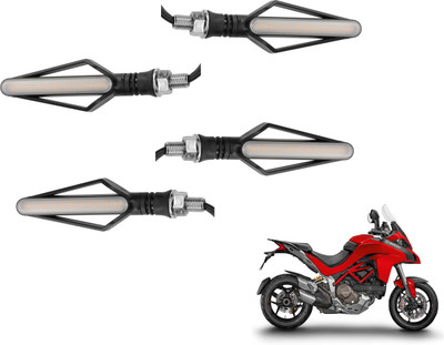 MOCKHE Front, Rear LED Indicator Light for Universal For Bike(Yellow, Red)