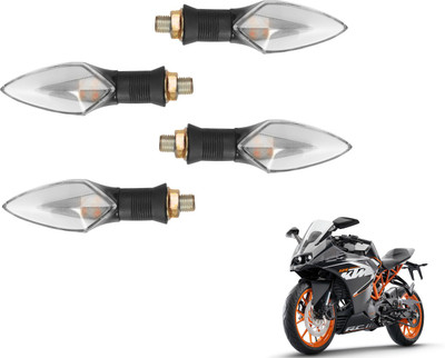 MOCKHE Front, Rear LED Indicator Light for KTM RC 390(Yellow, Red)