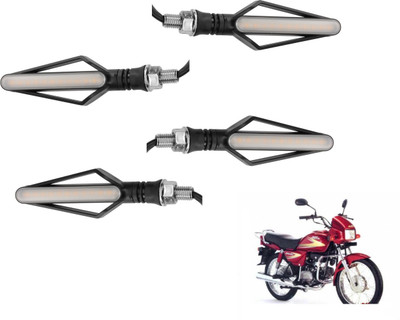 MOCKHE Front, Rear LED Indicator Light for Hero Splendor(Yellow, Red)