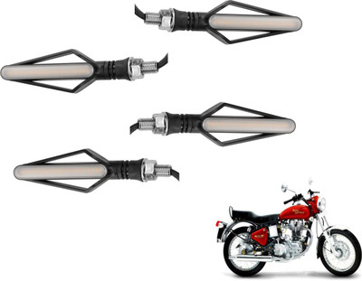MOCKHE Front, Rear LED Indicator Light for Royal Enfield Electra(Yellow, Red)