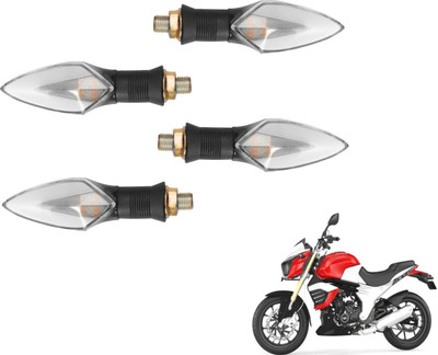 MOCKHE Front, Rear LED Indicator Light for Mahindra Mojo(Yellow, Red)