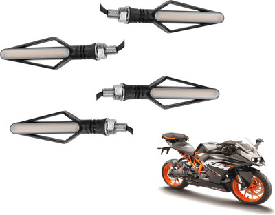 MOCKHE Front, Rear LED Indicator Light for KTM RC 200(Yellow, Red)