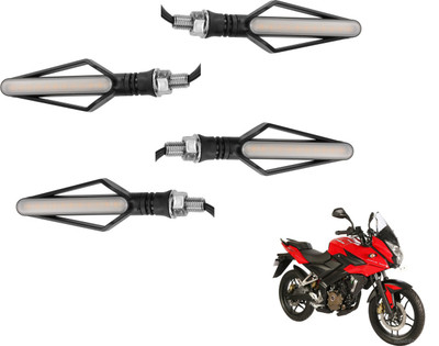 MOCKHE Front, Rear LED Indicator Light for Bajaj Pulsar 200 AS(Yellow, Red)