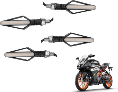 MOCKHE Front, Rear LED Indicator Light for KTM RC 390(Yellow, Red)