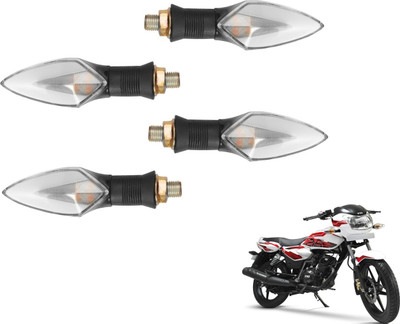 MOCKHE Front, Rear LED Indicator Light for TVS Phoenix 125(Yellow, Red)