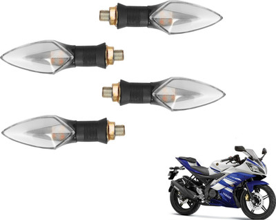 MOCKHE Front, Rear LED Indicator Light for Yamaha R15(Yellow, Red)