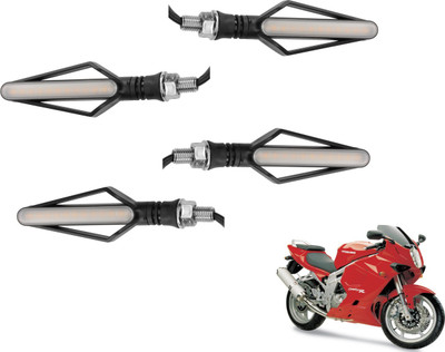 MOCKHE Front, Rear LED Indicator Light for Hyosung GT650R(Yellow, Red)