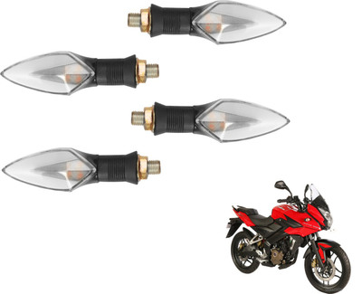 MOCKHE Front, Rear LED Indicator Light for Bajaj Pulsar 200 AS(Yellow, Red)