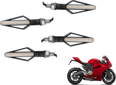 MOCKHE Front, Rear LED Indicator Light for Universal For Bike(Yellow, Red)