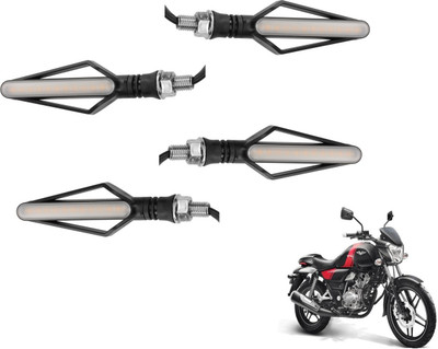 MOCKHE Front, Rear LED Indicator Light for Bajaj V 150(Yellow, Red)