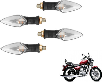 MOCKHE Front, Rear LED Indicator Light for Royal Enfield Electra Twin Spark(Yellow, Red)