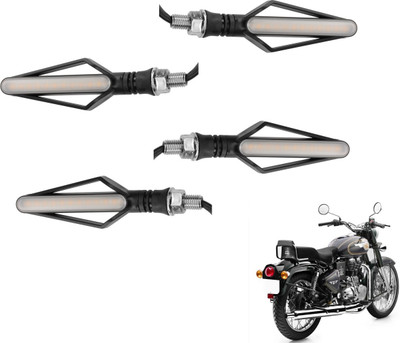MOCKHE Front, Rear LED Indicator Light for Royal Enfield(Yellow, Red)