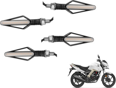 MOCKHE Front, Rear LED Indicator Light for Honda CB Unicorn(Yellow, Red)