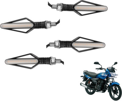 MOCKHE Front, Rear LED Indicator Light for Bajaj Platina 125(Yellow, Red)
