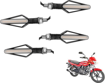 MOCKHE Front, Rear LED Indicator Light for Bajaj Platina 100 DTS-i(Yellow, Red)