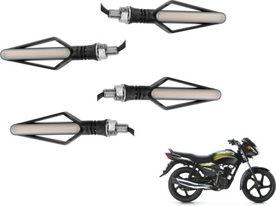 MOCKHE Front, Rear LED Indicator Light for TVS Star City(Yellow, Red)