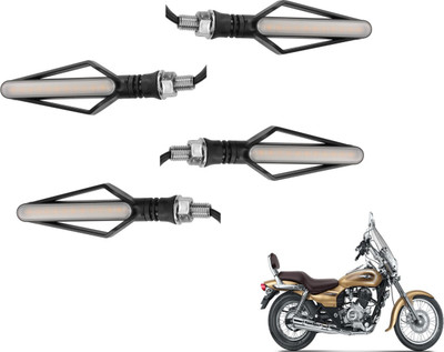 MOCKHE Front, Rear LED Indicator Light for Bajaj Avenger 220(Yellow, Red)