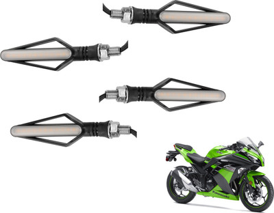 MOCKHE Front, Rear LED Indicator Light for Kawasaki Ninja(Yellow, Red)