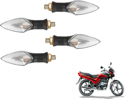 MOCKHE Front, Rear LED Indicator Light for Hero Passion Plus(Yellow, Red)