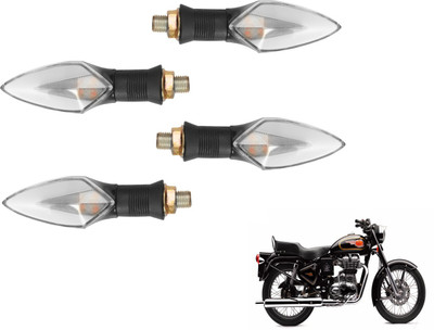 MOCKHE Front, Rear LED Indicator Light for Royal Enfield 500(Yellow, Red)