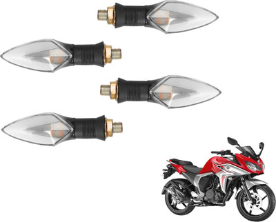 MOCKHE Front, Rear LED Indicator Light for Yamaha Fazer(Yellow, Red)