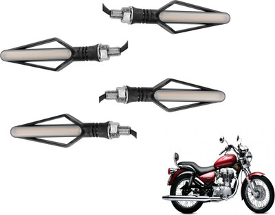 MOCKHE Front, Rear LED Indicator Light for Royal Enfield Electra Twin Spark(Yellow, Red)