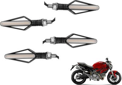 MOCKHE Front, Rear LED Indicator Light for Universal For Bike(Yellow, Red)